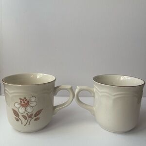 Brown flower mug